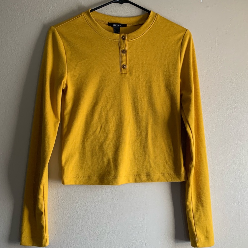 Yellow long sleeve from Forever 21.